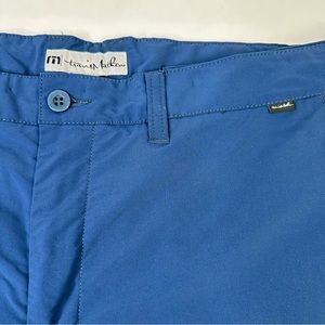 Travis Mathew Men's 40 Waist Blue Golf Shorts ⛳ Nylon Polyester Blend